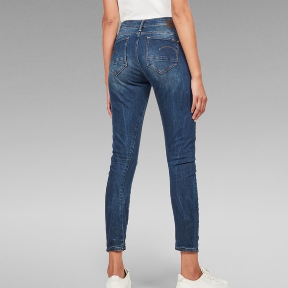 LIKE NEW G-Star Arc 3D Mid Skinny Jeans in Color: Dark Aged (Size:  W24 L28) - Picture 2 of 10